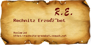 Rechnitz Erzsébet névjegykártya